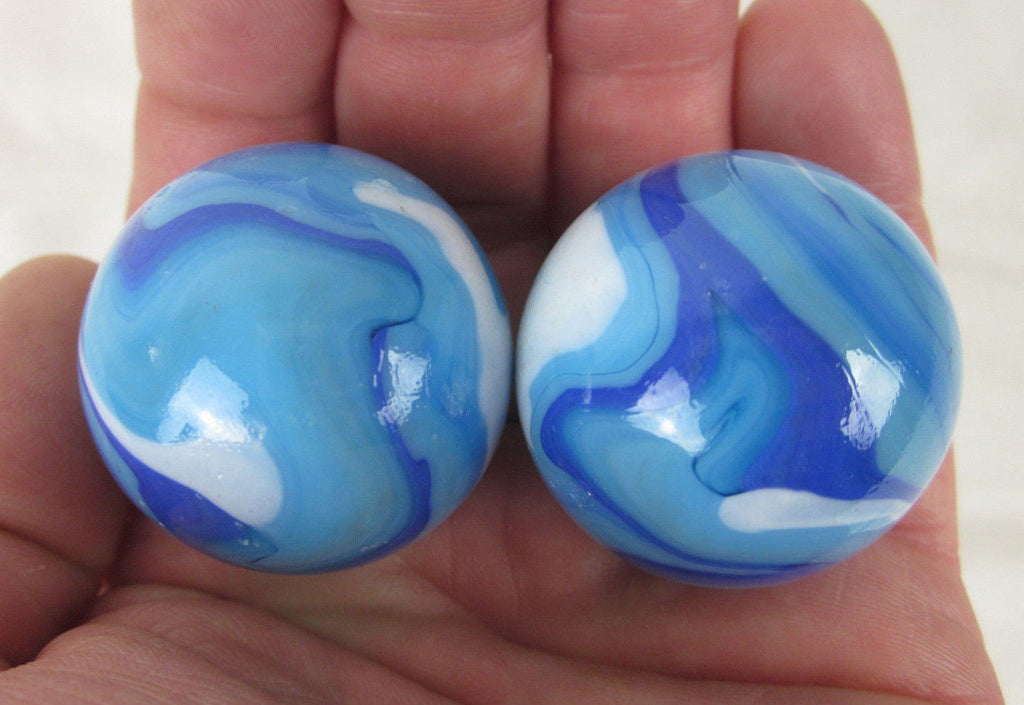 Ice Blue Glass Marbles - 2pc set  FREE Shipping! – Big Game Hunter Toys
